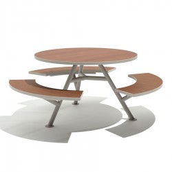 Mesa banca Flor fast food