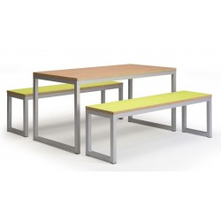 Mesa 75x150 cm para comedor industrial